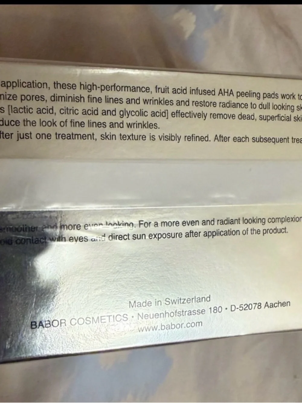 Doctor Babor Refine RX AHA Peel Pads 60ct Glycolic/Lactic Paraben-Free